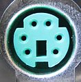 Close up to a female PS/2 connector