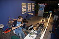 Two case modders at work at the Gamescom 2009