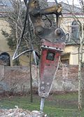 A chisel on an excavator