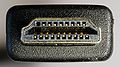 Front view of a male HDMI connector