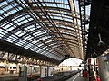 The roof structure of Köln Hauptbahnhof (Cologne Central Station) in Cologne (Germany)