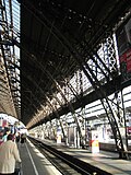 The roof structure of Köln Hauptbahnhof (Cologne Central Station)