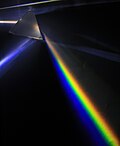 Light dispersion of a mercury-vapor lamp with a prism made of flint glass