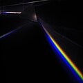 Light dispersion of a mercury-vapor lamp with a prism made of flint glass