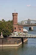 The Malakoff Tower at the Rheinauhafen (Rheinau harbor) in Cologne (Germany)