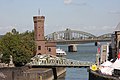 The Malakoff Tower at the Rheinauhafen (Rheinau harbor) in Cologne (Germany)