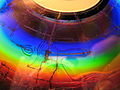 A microwaved DVD