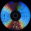 A microwaved DVD