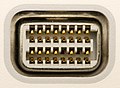 A female Mini-DVI connector