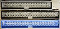 A 34 pin and two 40 pin Parallel ATA connections on a motherboard