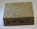 A small piece of a particle board