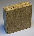 A small piece of a particle board