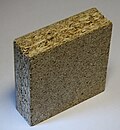A small piece of a particle board