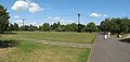 A panoramic view in the Rheinpark in Cologne (Germany)