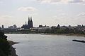 The west bank of the Rhine in Cologne (Germany)