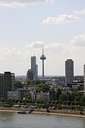 The west bank of the Rhine in Cologne (Germany)