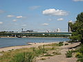 The Rhine in Cologne (Germany) near the Zoobrücke (Zoo bridge)