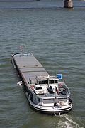 The backside of a Riverboat on the Rhine in Cologne (Germany)
