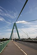 The Severinsbrücke (Severis bridge) over the Rhine in Cologne (Germany)