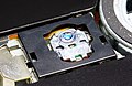 The read/write head of a DVD burner in SlimLine design