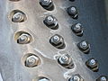 Close up to the nozzels of a snow cannon