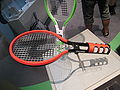 A small tennis racket at the Gamescom 2009 in which the Wii Remote can be inserted