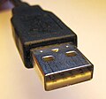 An USB male plug type A.
