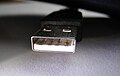 An USB male plug type A.