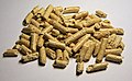 A huddle of wood pellets